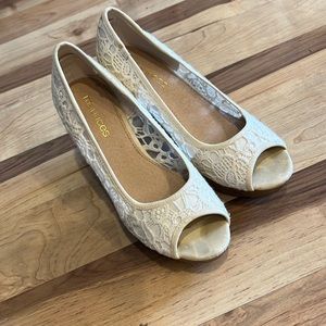 Womens lace wedges